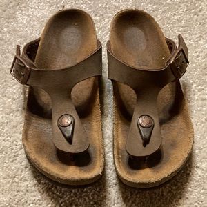Birkenstock Kids Thong Sandal Brown Size 12.5